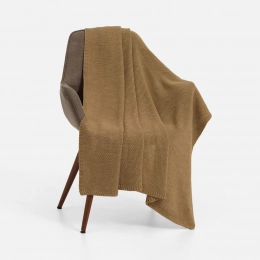 Longview brown-beige melange blanket