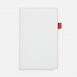Ежедневник White Shall, недатированный, бело-красный