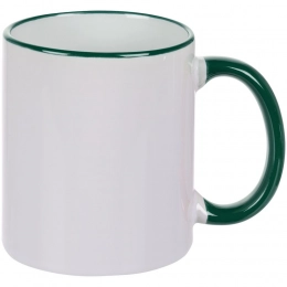 Rimo mug for sublimation printing, dark green