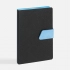 Boom daily planner, undated, black with blue.