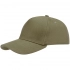 Standard baseball cap, khaki.
