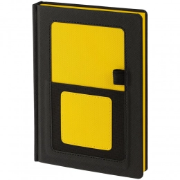 Mobile undated notebook, black and yellow.
