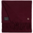 Graceful burgundy scarf.