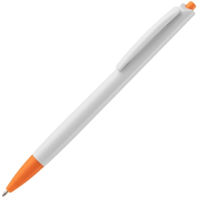 
                                                Tick ballpoint pen, white with orange
                                                