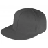 Snapback baseball cap with straight visor, grey