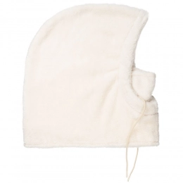 Flocky milk-white Balaclava hood.