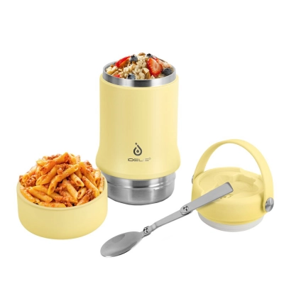
                                                Yellow Tabenodo food thermos.
                                                