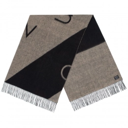 Charming black and beige shawl.