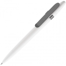 Ballpoint pen Prodir DS5 TSM Metal Clip, white with gray