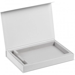 Silk box with a compartment for a diary and a pen, ver. 2, white