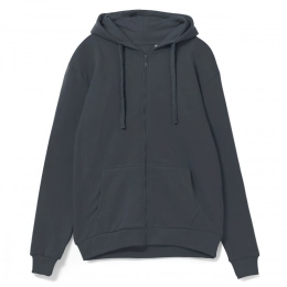 Siverga 2.0 dark gray (graphite) hoodie with a zipper and a hood.