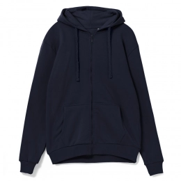 Siverga 2.0 dark blue hoodie with a zipper and a hood.