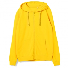 Siverga 2.0 yellow hoodie with a zipper and a hood.