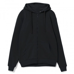 Siverga 2.0 Heavy black hoodie with a zipper and a hood.
