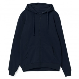 Siverga 2.0 Heavy dark blue hoodie with a zipper and a hood.