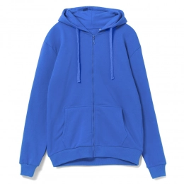 Siverga 2.0 Heavy hoodie with a zip and a hood, bright blue.