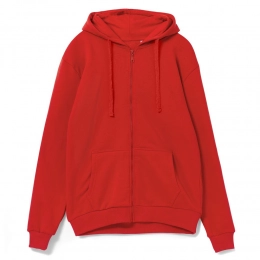 Red Siverga 2.0 Heavy hoodie with a zipper and a hood.