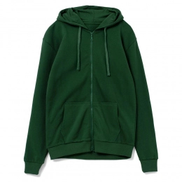 Siverga 2.0 Heavy dark green hoodie with a zipper and a hood.