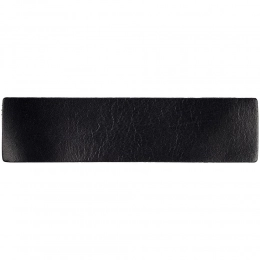 Leather belt label, black.