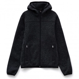 Unisex black Gotland hooded jacket.