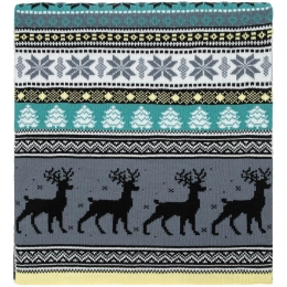 Mirakler scarf, green with yellow.