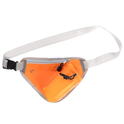 
                                                Orange Waterun waist bag with a compartment for a bottle.
                                                