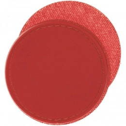 Menteqo Round PVC label with Velcro, red.