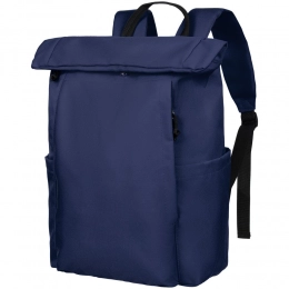 Hank's backpack is dark blue.