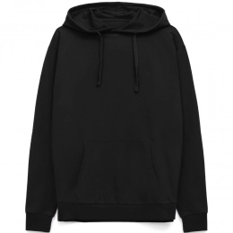 Unisex black Westray hoodie.