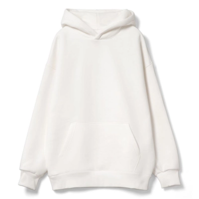 
                                                Go Easy unisex oversized hoodie, milk white.
                                                