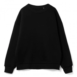 Unisex True Self oversized sweatshirt, black.