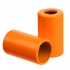 Pair of Tizzle lace tips, neon orange.