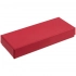 Notes box with compartments for a pen and a flash drive, red.