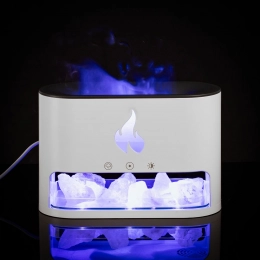 Fusion Blaze white humidifier-aromatizer with flame imitation.