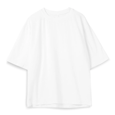
                                                Oversized unisex Base Space white T-shirt.
                                                