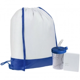 Road Kid set, white with blue