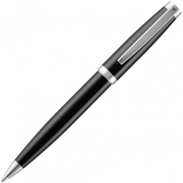 Ballpoint pen Letra Chrome, glossy, black.