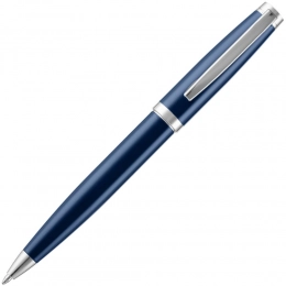 Ballpoint pen Letra Chrome, glossy, dark blue.