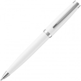 Ballpoint pen Letra Chrome, glossy, white.
