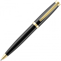 Ballpoint pen Letra Gold, glossy, black.