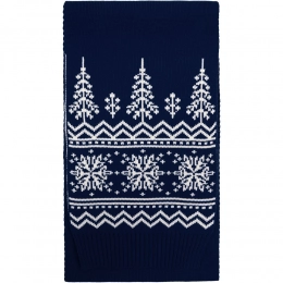 Elnik scarf, blue with milk-white.
