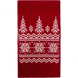 Elnik scarf, red with milk-white.