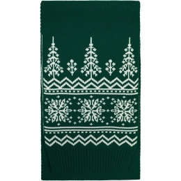 Elnik scarf, green with milk-white.
