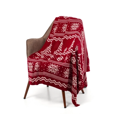 
                                                Elnik blanket, red with milk-white.
                                                