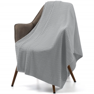 
                                                Slumberland silver-grey melange blanket.
                                                