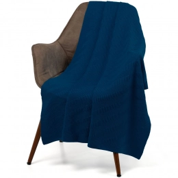 Locus Solus blanket, dark blue (azure)