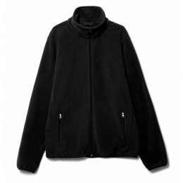 Unisex black fleece jacket by Nesse.