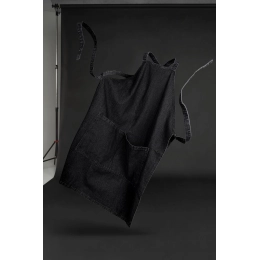 Denim apron E2, black