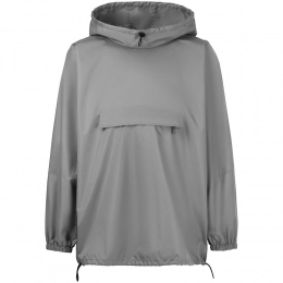 Raincoat-anorak Hard Work, shortened, grey, one size fits all.