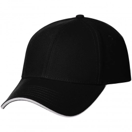Spiker black and white baseball cap.